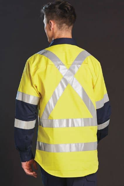 BIOMOTION DAY/NIGHT LIGHTWEIGHT SAFETY SHIRT WITH CROSSED BACK TAPE SW 70 - Image 3